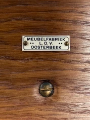 Art Deco Modernist Free-Standing Desk by J.A. Muntendam for L.O.V. Oosterbeek